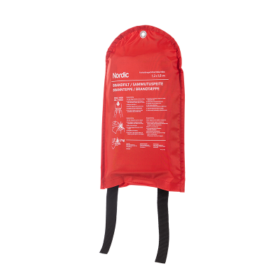 Fire blanket Nordic 120 x 180 cm, 4 languages, soft bag